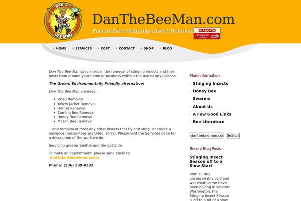 danthebeeman.com site used Dtbm-wp