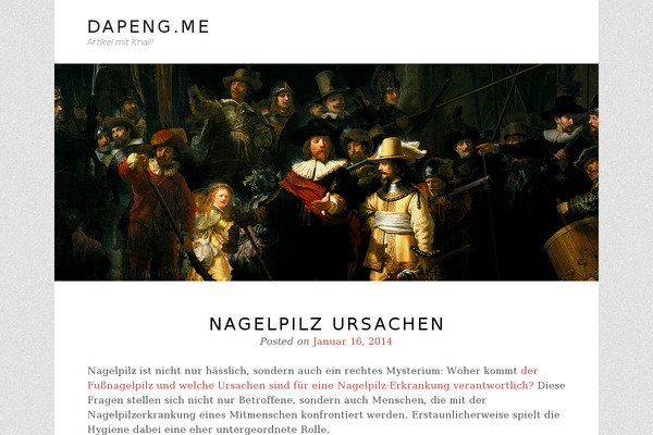 The Night Watch theme site design template sample