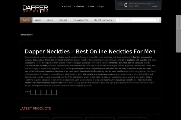 dapperneckties.com site used Dapper