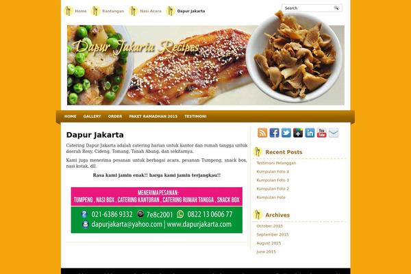 Myrecipe theme site design template sample