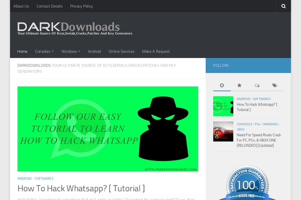 Hueman theme site design template sample