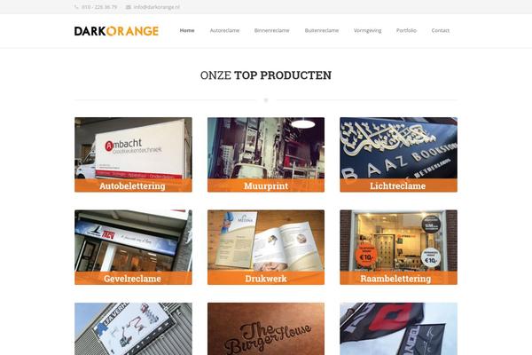 DarkOrange theme site design template sample