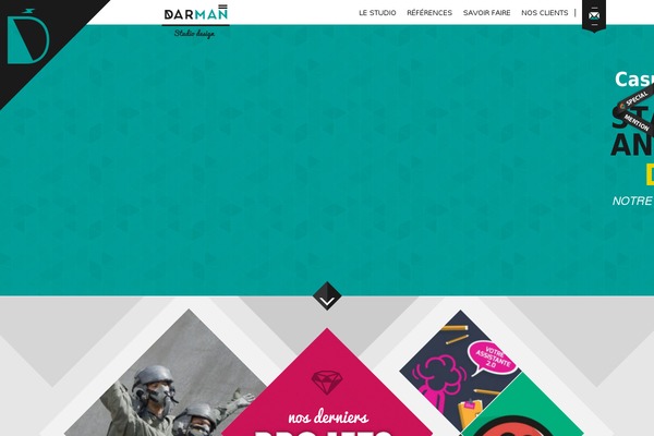 Dar theme site design template sample