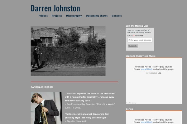 darrenjohnstonmusic.com site used Buddymatic
