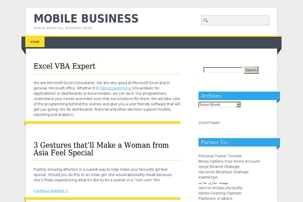 WordPress website example screenshot