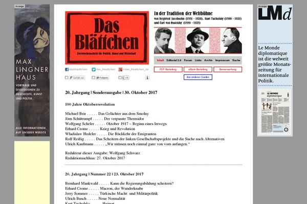 das-blaettchen.de site used Dasblaettchen