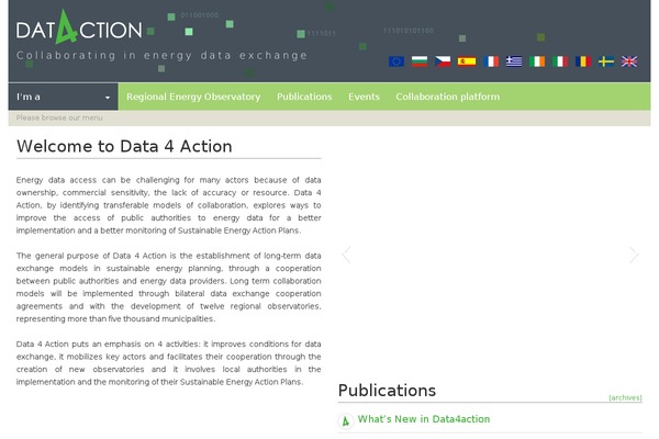 data4action.eu site used Data4action