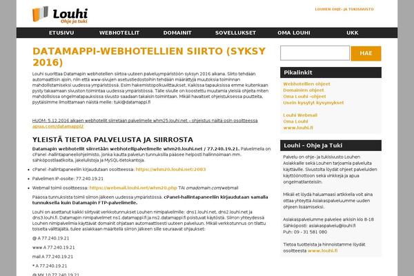 datamappi.fi site used Own-shop
