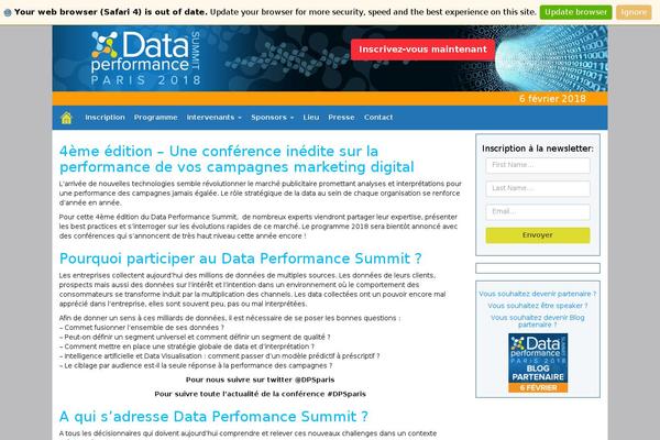 dataperformanceparis.fr site used Dataperformancesummit-theme