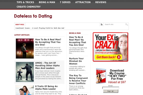 datelesstodating.com site used Dateless