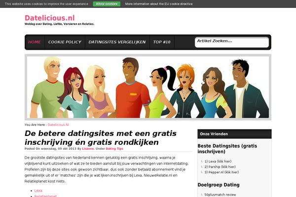 datelicious.nl site used Datestar