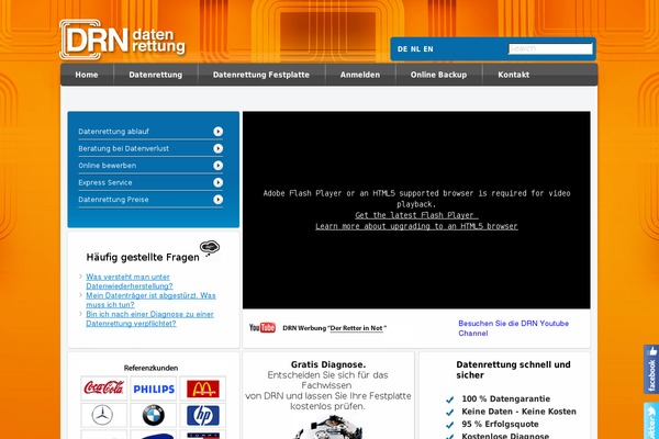 Site using Arscode-social-slider plugin