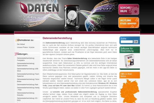 datenwiederherstellung.com site used Datenwiederherstellung