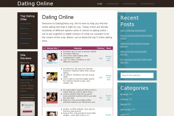 datingonline.org site used Mocha Child Theme