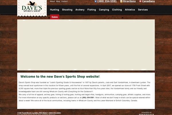 davessports.com site used Daves