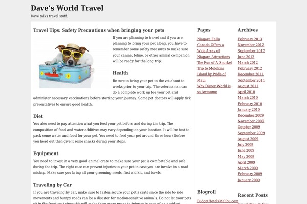 davesworldtravel.com site used Dylan