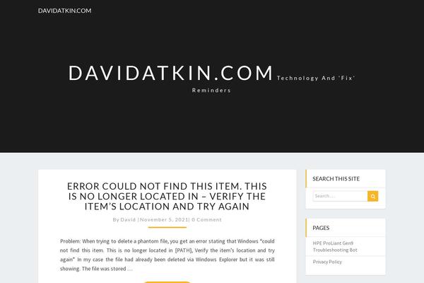 davidatkin.com site used Lighthouse