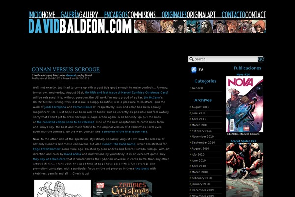 davidbaldeon.com site used Baldetheme2