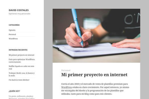 Twenty Fifteen theme site design template sample