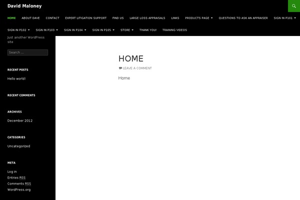 WordPress website example screenshot