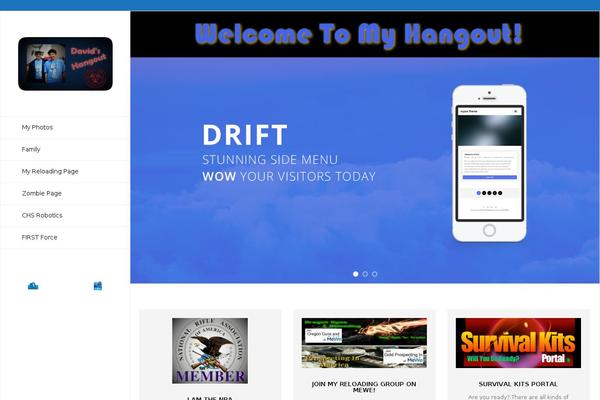 Drift theme site design template sample