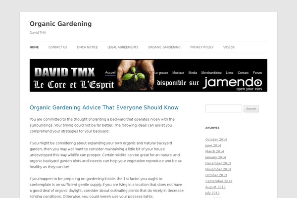 Twenty Twelve theme site design template sample