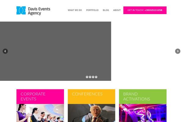 davisevents.ie site used Davis-events