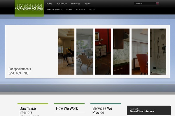 dawneliseinteriors.com site used Greatio-zip