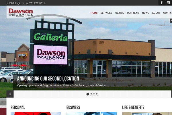 dawsonins.com site used Crafty