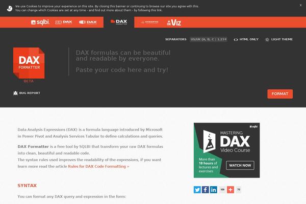 daxformatter.com site used Daxformatter