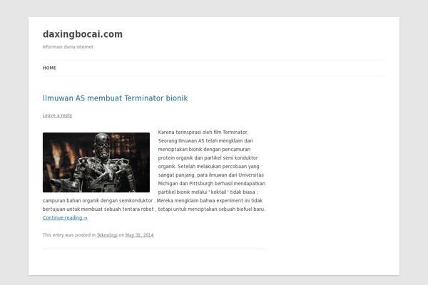 Twenty Twelve theme site design template sample