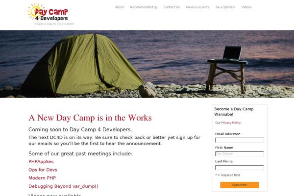 daycamp4developers.com site used Dc4d2018