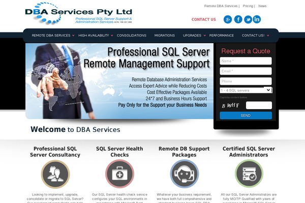dbaservices.com.au site used Dbaservices
