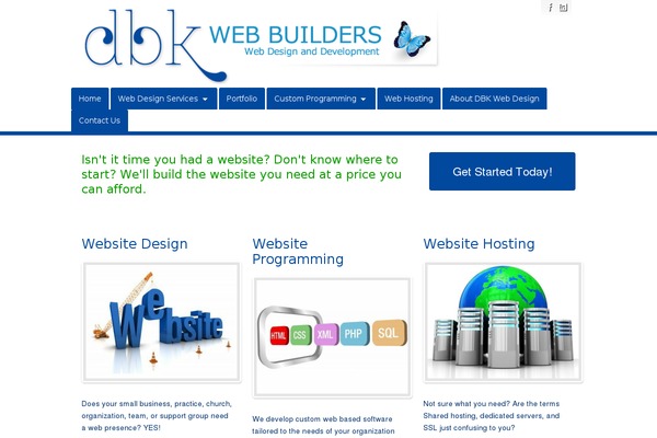dbkwebbuilder.com site used Barely Corporate