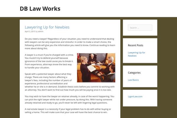 WordPress website example screenshot