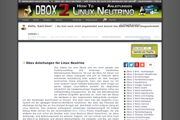 dbox-neutrino-anleitung.de site used Bolano