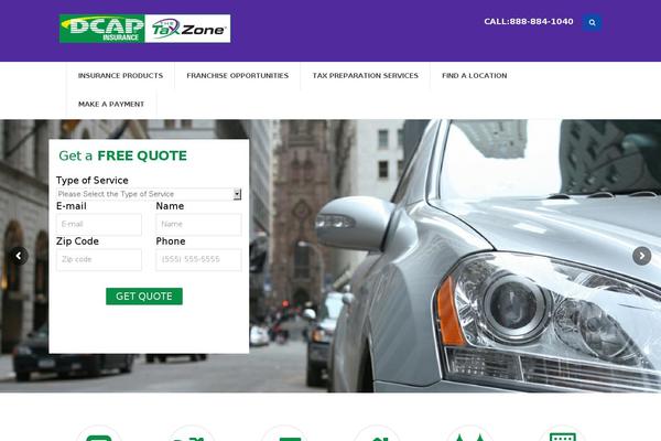 Insurance theme site design template sample