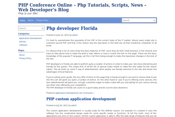 dcphpconference.com site used PHP Ease