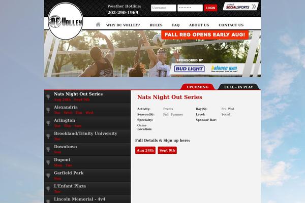 dcvolley.com site used Sports-theme