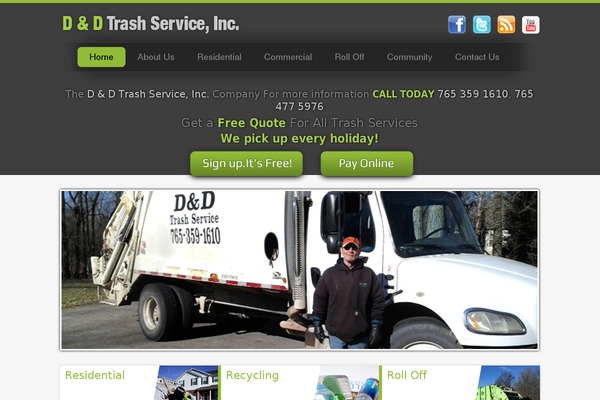 ddtrashservice.com site used Dandd