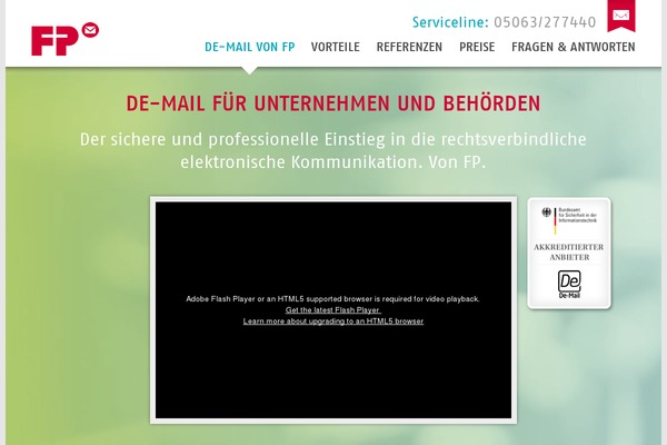 de-mail-business.de site used Landingpage