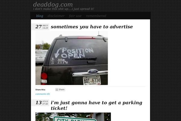 deaddog.com site used SidebarsSuck