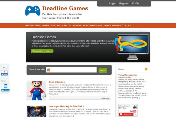 deadlinegames.com site used Business-feature