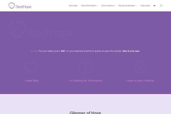 deaf-hope.org site used Divi-deafhope