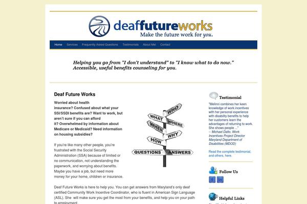 deaffutureworks.com site used Twentytenmod