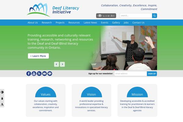 deafliteracy.ca site used Deaf-litercy-initiative