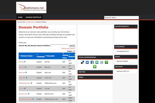 dealdomains.net site used Solida