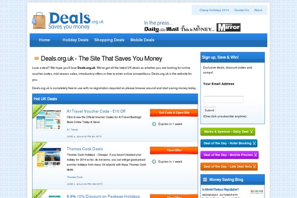 WordPress website example screenshot