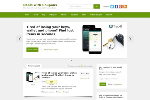 Deals theme site design template sample
