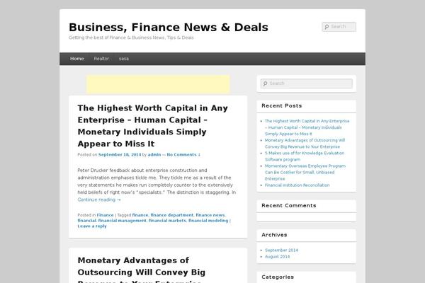 WordPress website example screenshot
